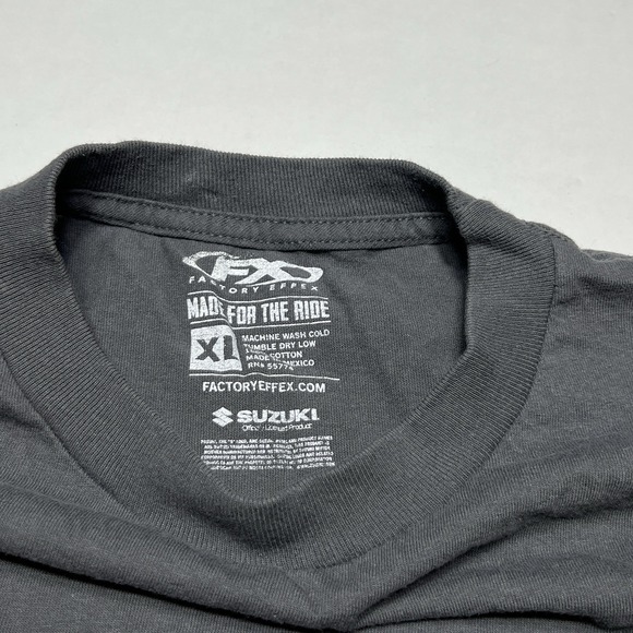 Factory Effex Suzuki S Bar T-Shirt Charcoal, XL - Picture 4 of 6